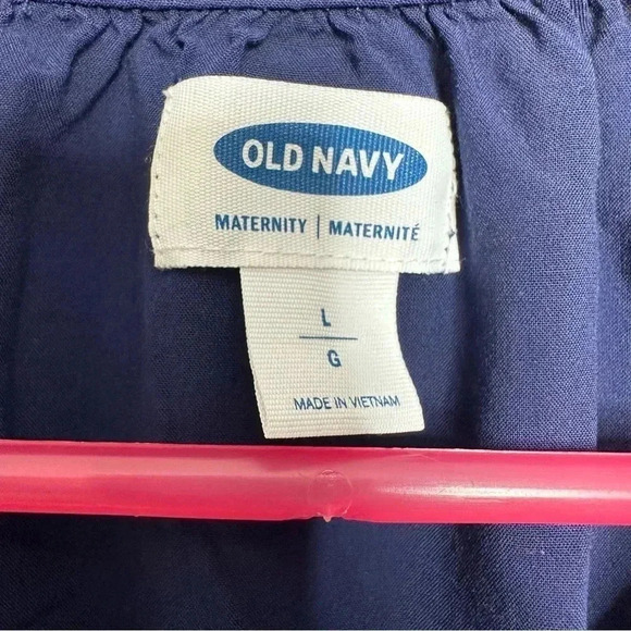 Old Navy Blouse Semi-sheer Buttons Blue Size  Large - Picture 9 of 16